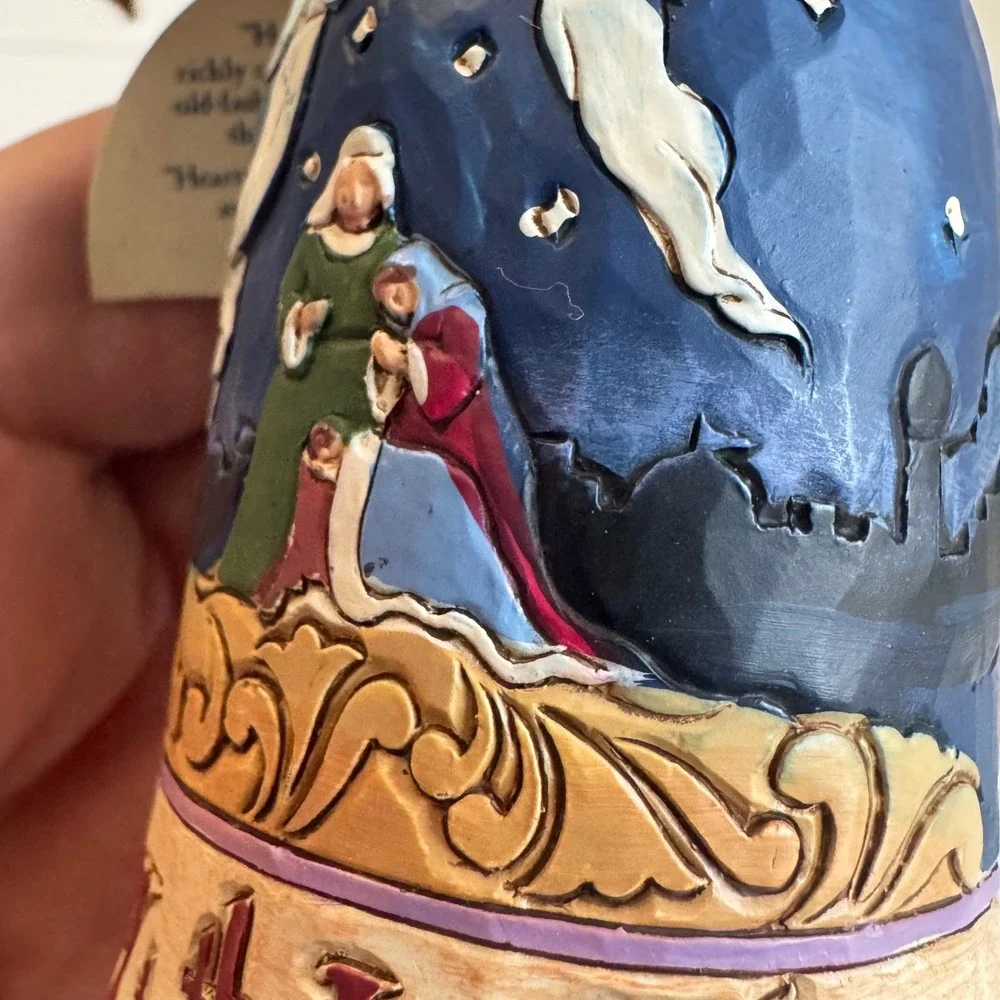Jim Shore Heartwood Creek Joy To The World Santa Nativity Ornament 6001504 EUC